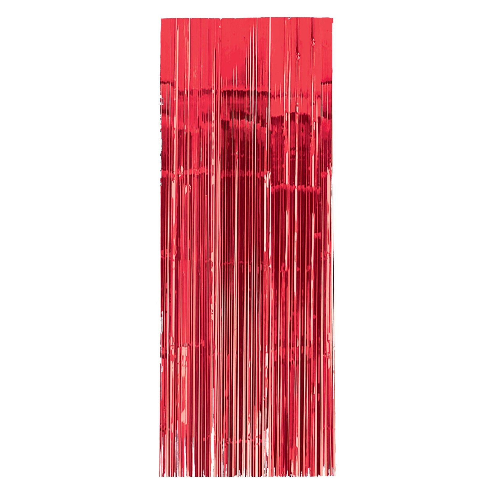 Apple Red Metallic Curtain