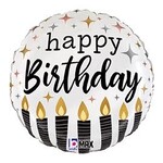 18" Satin B'day Candles Pkg