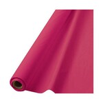 40" x 100' Plastic Table Roll - Bright Pink