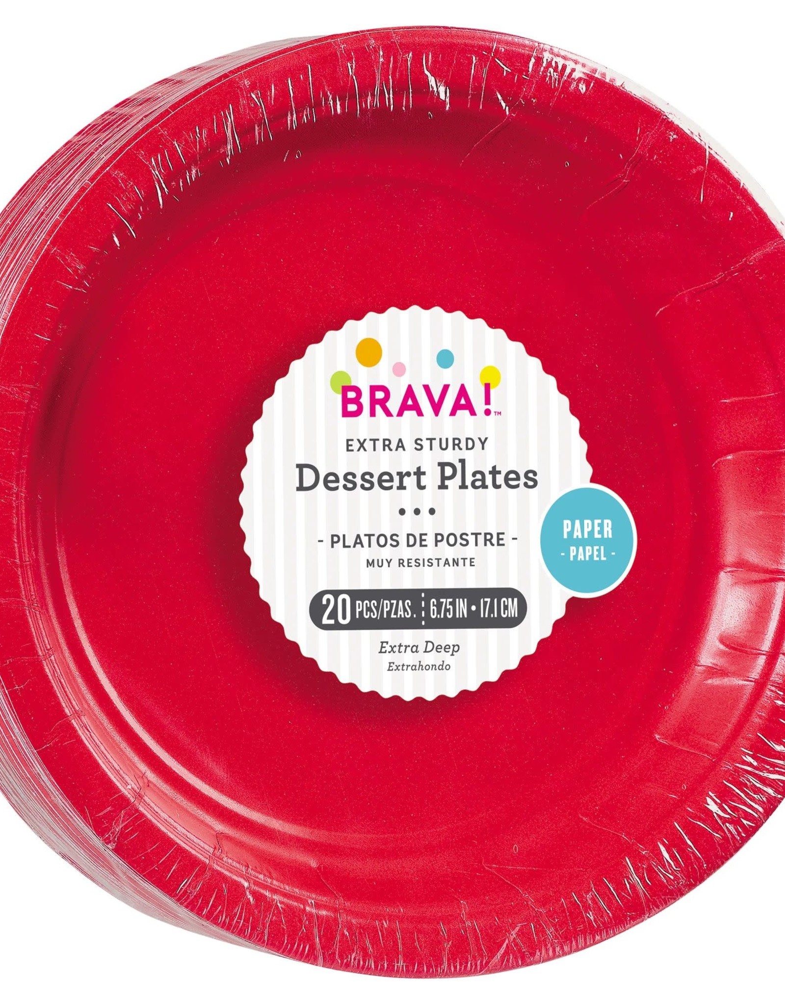 Apple Red Dessert Plates 20pcs