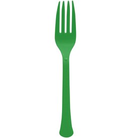 Festive Green Boxed Forks 20pcs