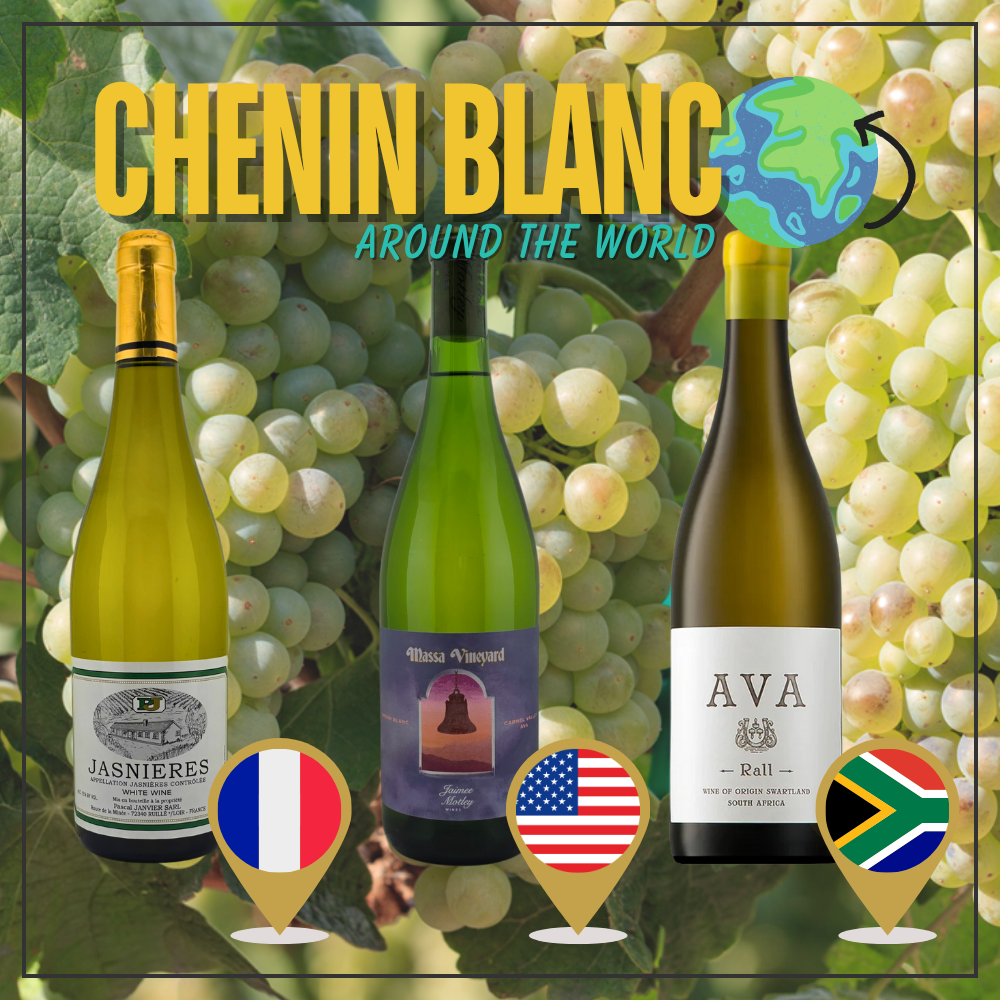 3 bottles of chenin blanc wines