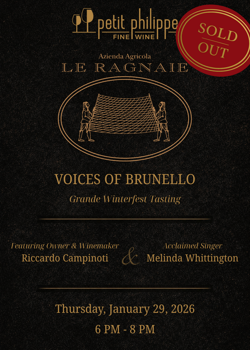 "Voices of Brunello" Grande Winterfest Tasting w/Riccardo Campinoti of Le Ragnaie - Thurs Jan 29, 2026