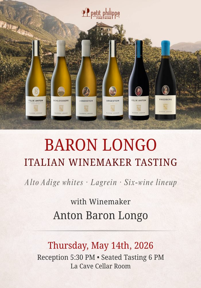 Baron Longo Italian Winemaker Tasting w/Anton Baron Longo TICKET - Thursday, May 14th, 2026 @ 5:30 PM