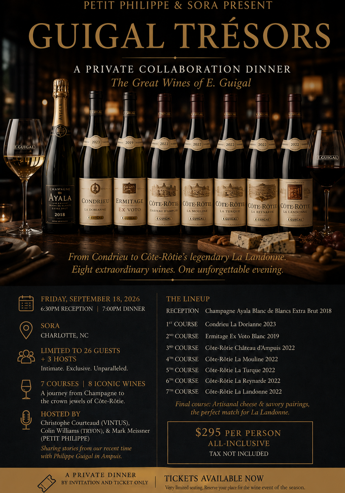 E. Guigal Treasures Private Wine Dinner TICKET - Friday, Sept 18th, 2026 @ 6:30 PM