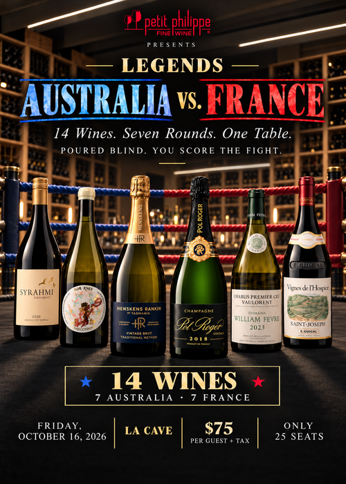 Legends: Australia VS France Seated Tasting TICKET - Friday, Oct. 16, 2026 | 6:30-8PM