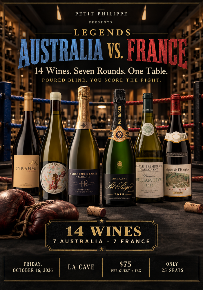 Legends: Australia VS France Seated Tasting TICKET - Friday, Oct. 16, 2026 | 6:30-8PM