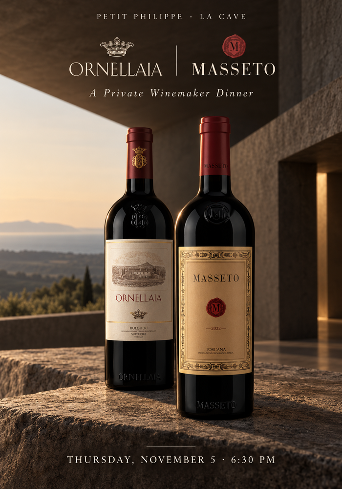 Ornellaia e Masseto Private Winemaker Dinner TICKET - THURS., Nov. 5, 2026 (6:30PM Reception, 7PM Dinner)
