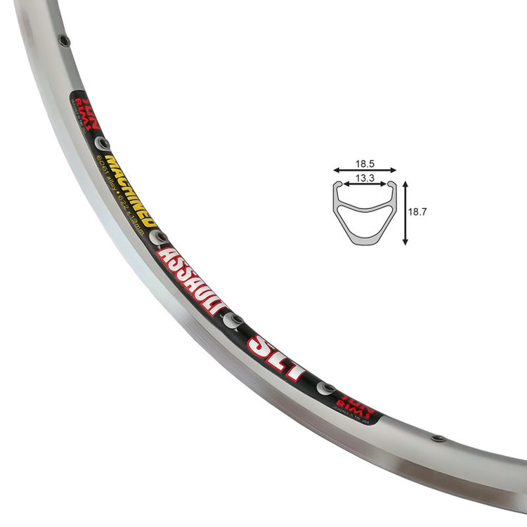 SUN RIMS JANTE SUN ASSAULT 700C ARGENT 32T DOUBLE PAROI