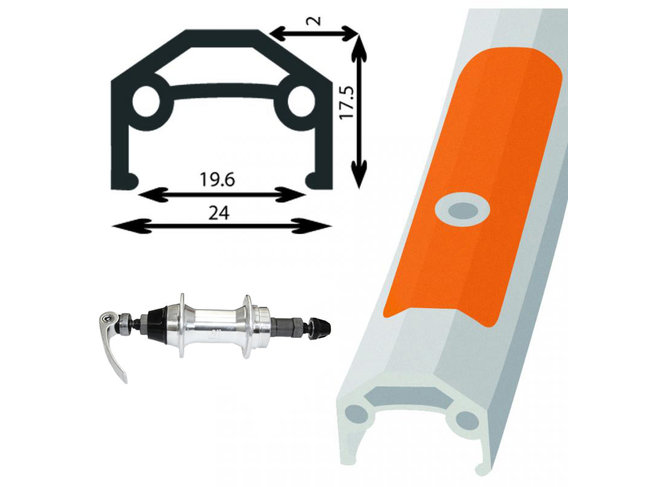 DAMCO DAMCO SILVER 700C DOUBLE FREE REAR WHEEL