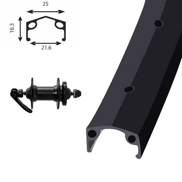 DAMCO ROUE AVANT 20"X1.75 NOIR MOYEU DISQUE Q/R