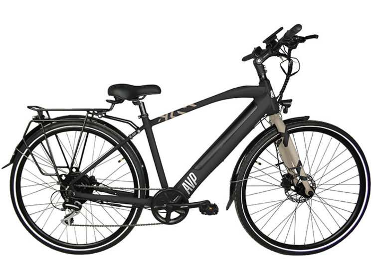 AVP Men`s Electric Bike - 18" - HE1000 - Black and matte beige