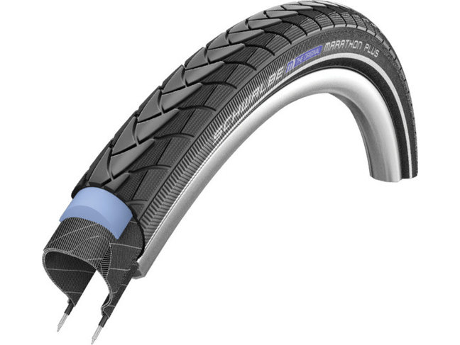 SCHWALBE Schwalbe Marathon Plus Tire, 700x32C SmartGuard Reflex Black