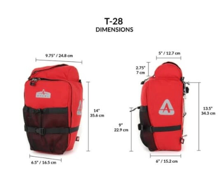 ARKEL Panniers de Touring T-28 Classic (Paire) - Noir