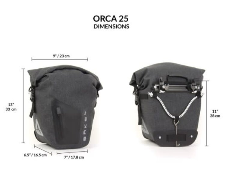 ARKEL Sacoche Arkel Orca 25 (paire) 25 L Gris