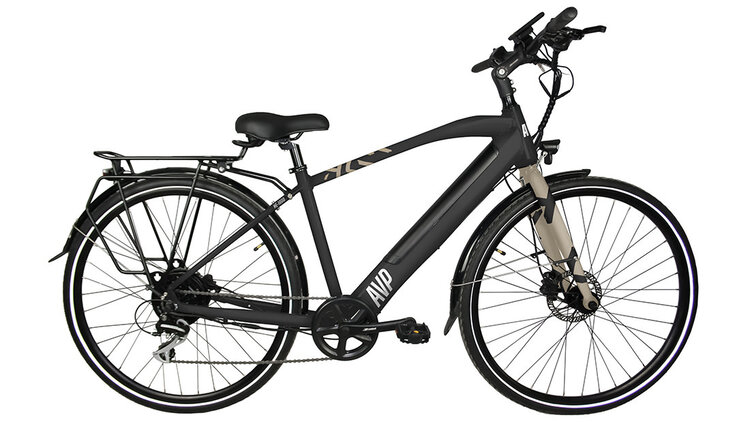 Vélo AVP Électrique 20" Hommes - HE1000 - Noir mat/beige mat
