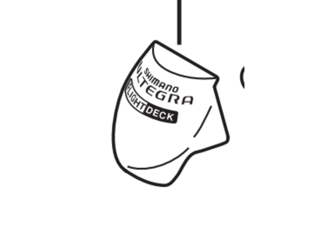 Shimano Ultegra ST-6501 Right Name Plate & Cover