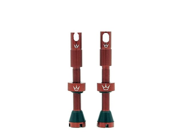 PEATYS TUBELESS MK2 VALVE PAIRE - ROUGE