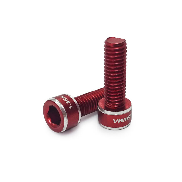 ASHIMA ASHIMA Super Light Bolt in Alloy 7075 for Bottle Cage / Red 2pcs