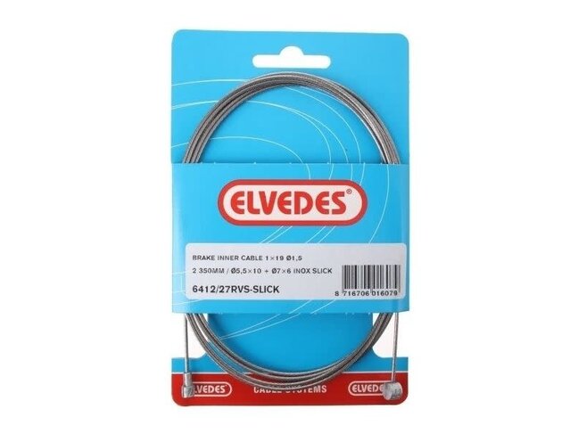 Elvedes Câble de Vitesse Elvedes 2 250mm 7 X 7 Fils Inox 1,1mm