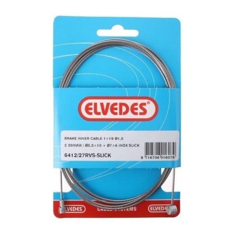 Elvedes Câble de Changement de Vitesse Elvedes 2 250mm 7 X 7 Fils Inox 1,1mm