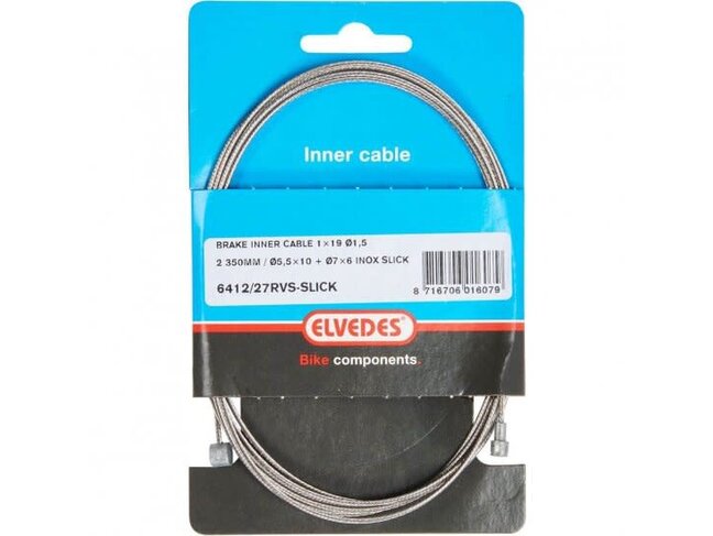 Elvedes Cable de Frein Elvedes 2 350mm 1_19 Cables de Stainless Slick 1,5mm