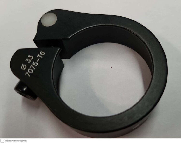 ZOOM Silva 7075-T6 Carbon Friendly 33mm Seat Clamp GURU Logo