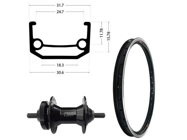 DAMCO Roue Damco  Avant Disc Boulon double fond