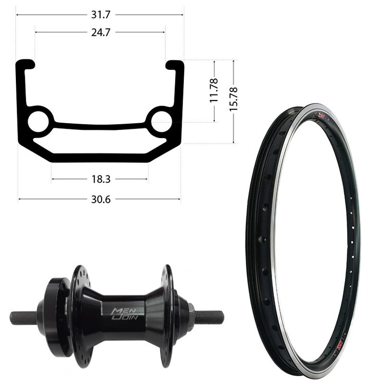 DAMCO Roue Damco  Avant Disc Boulon double fond