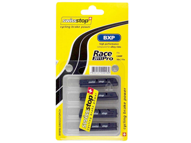 SwissStop Patin  SwissStop RacePro pour  Frein Campagnolo (Lot de 4) Jante alu