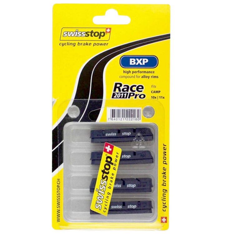 SwissStop Patin  SwissStop RacePro pour  Frein Campagnolo (Lot de 4) Jante alu