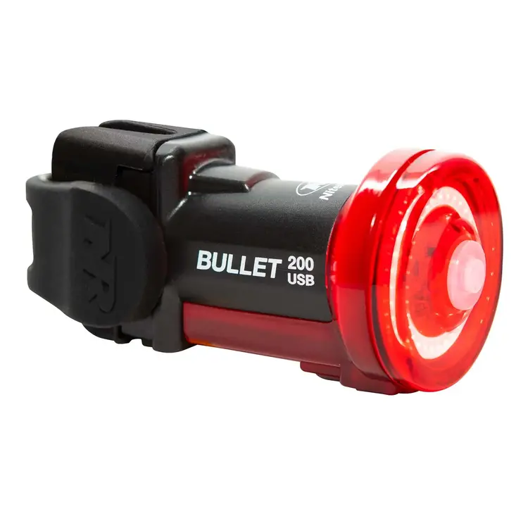 NiteRider Lampe Arrière NiteRider Bullet™ – 200 Lumens Ultra Bright, 6 Modes, Visibilité à 360°, Autonomie Maximale (29h15)