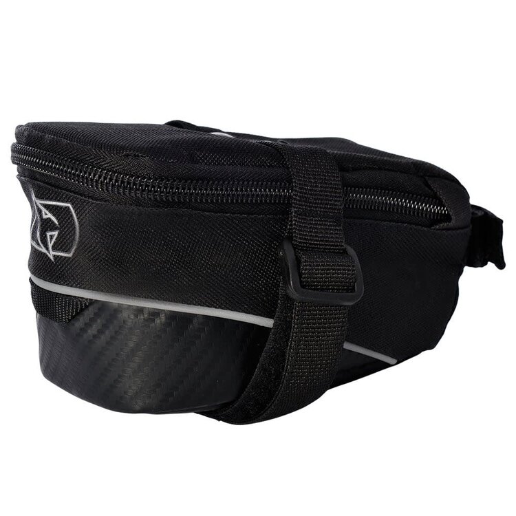 OXFORD SADDLE BAG - Q/R 0.7l Wedge bag, weatherproof design, reinforced hook & loop attachement, reflective detailing, BLACK - Oxford Product
