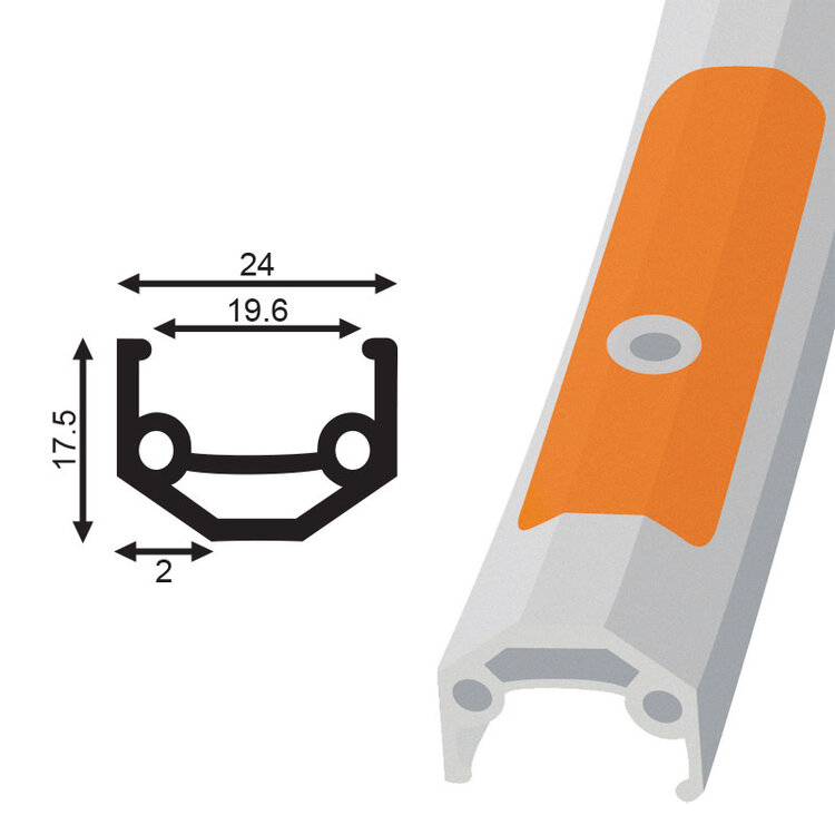 DAMCO Jante Damco 26" (DOUBLE WALL) Argent.