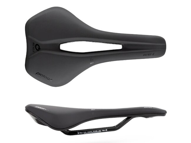 PROLOGO Selle Akero R PAS, rails acier recyclé, 150mm, noir/noir