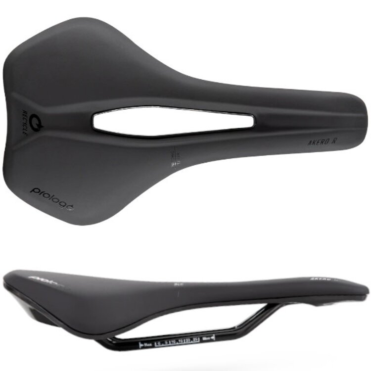 PROLOGO Selle Akero R PAS, rails acier recyclé, 150mm, noir/noir