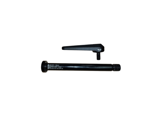 Felt Bicycles Felt VR Adv.  Axe Traversant Avant  12 × 118 mm, M12 × 1,5 pas,  Filetage 13 mm, avec Levier Rapide