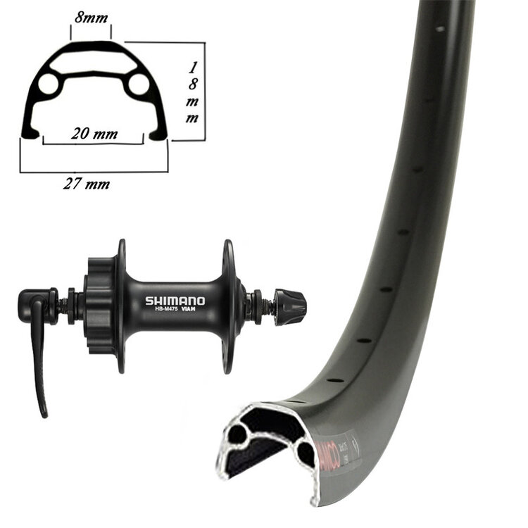 DAMCO Roue Avant 27.5  Damco Double Parois QR Disque Noir