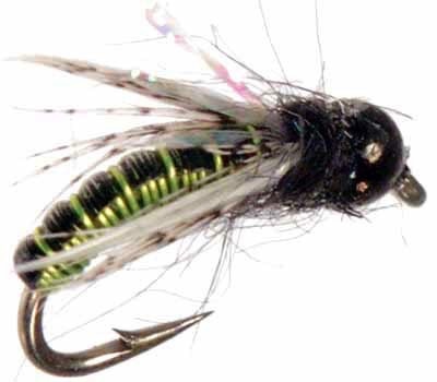 Beadhead Hotwire Caddis, Black and Yellow TheFlyStop