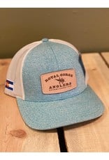 Richardson Stonebug Leather Patch Trucker (Green Teal/ Birch) *Small Fit