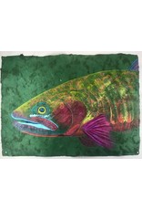 Colorado River Cutthroat (23.5”x17.5”)  Acrylic on handmade Mayan Huun paper