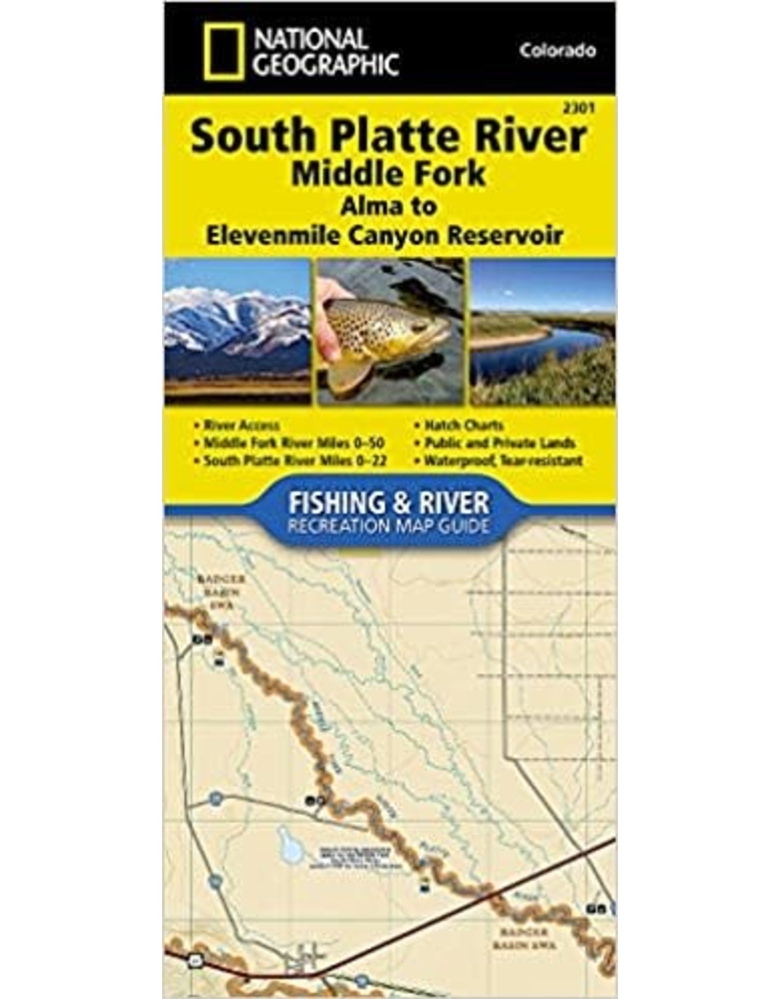 Nat Geo Nat Geo South Platte River Map (Detailed) Alma to 11 Mile Resv.