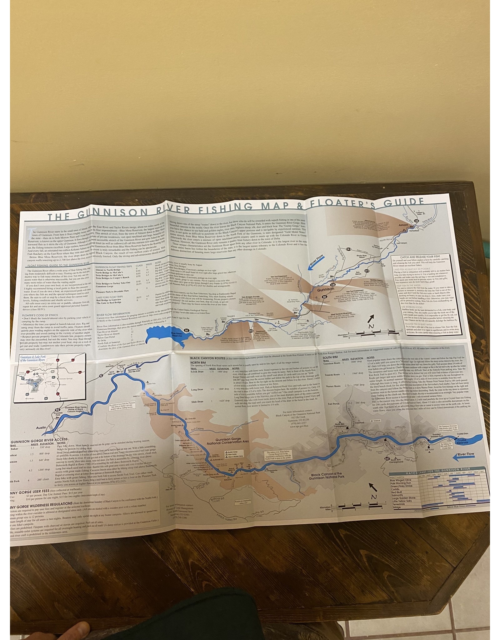 Shook Publishing Gunnison River Fishing Map & Floater's Guide