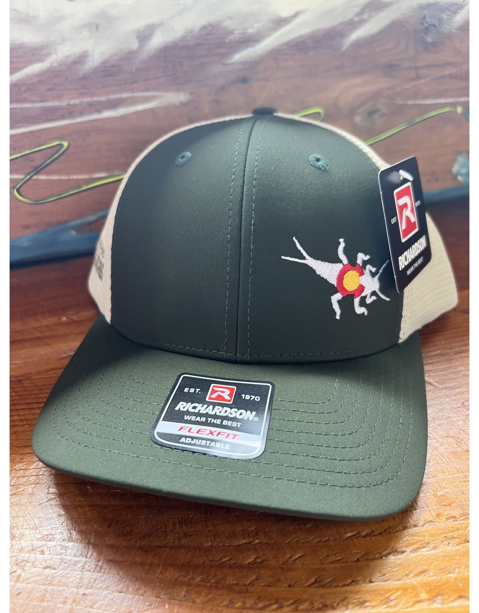 Richardson RGA Stonebug Flexfit Trucker Hat (Spruce/ Khaki)