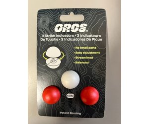 Oros Strike Indicators, 3-Pack, Medium Red & White - Royal Gorge Anglers