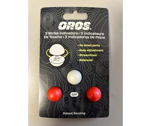 Oros Strike Indicators, 3-Pack, Small Red & White - Royal Gorge