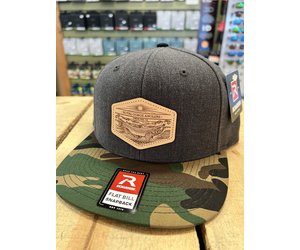 Fly fishing leather patch Richardson SnapBack trucker hat