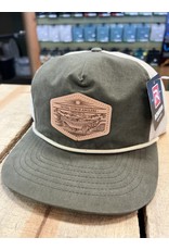 Richardson RGA Underwood Leatherpatch Relaxed Trucker (Loden/ Sand/ Cream)