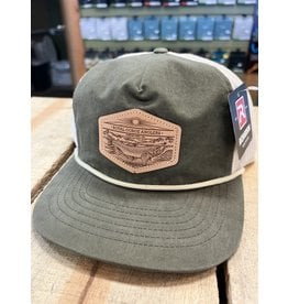 Richardson RGA Underwood Leatherpatch Relaxed Trucker (Loden/ Sand/ Cream)