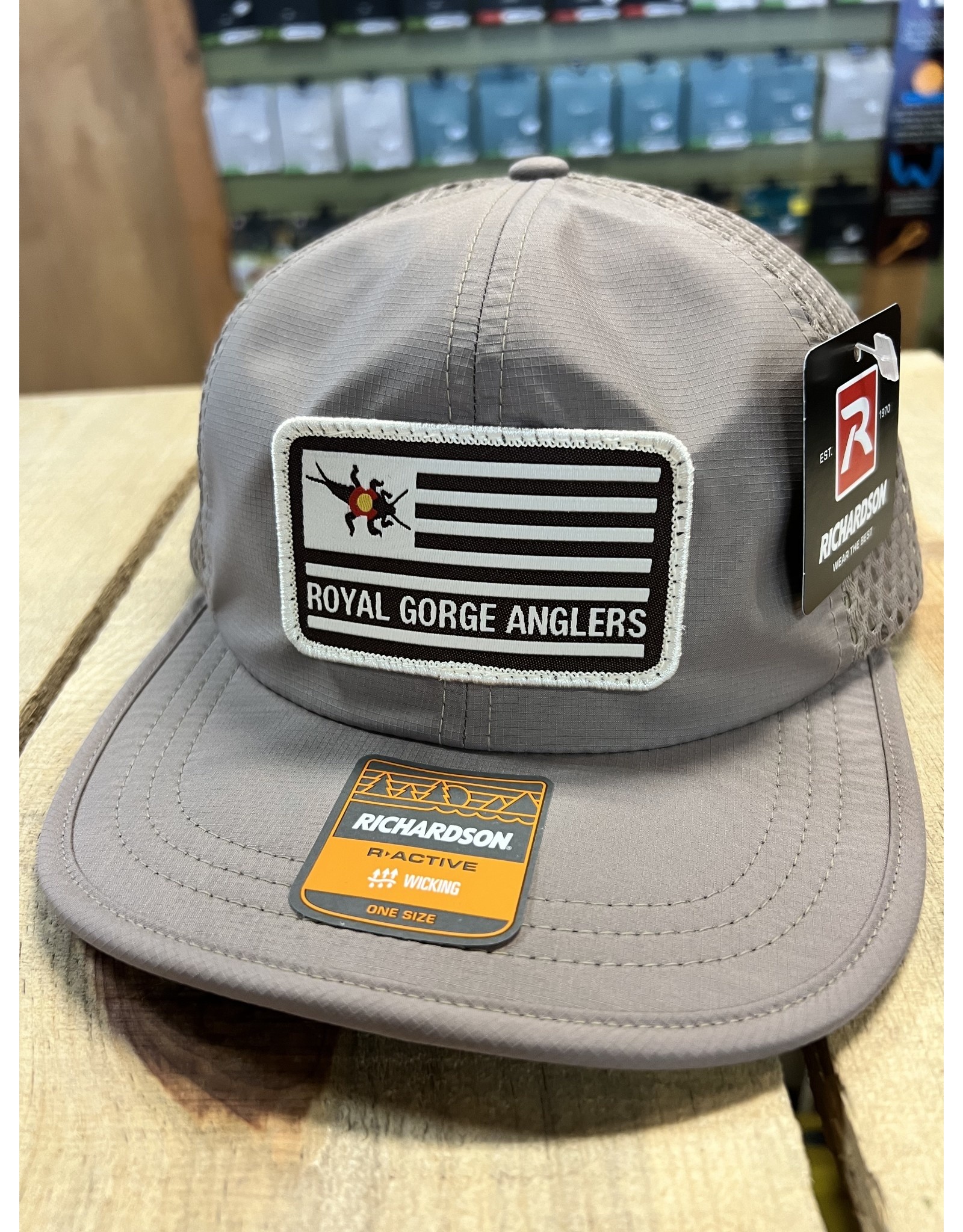 Shop Richardson Fishing Flag Patch Gray Hat at